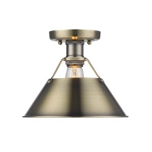 Golden 3306-FM AB-AB - Yep by Golden Lighting Orwell 1-light Flush Mount in Aged Brass